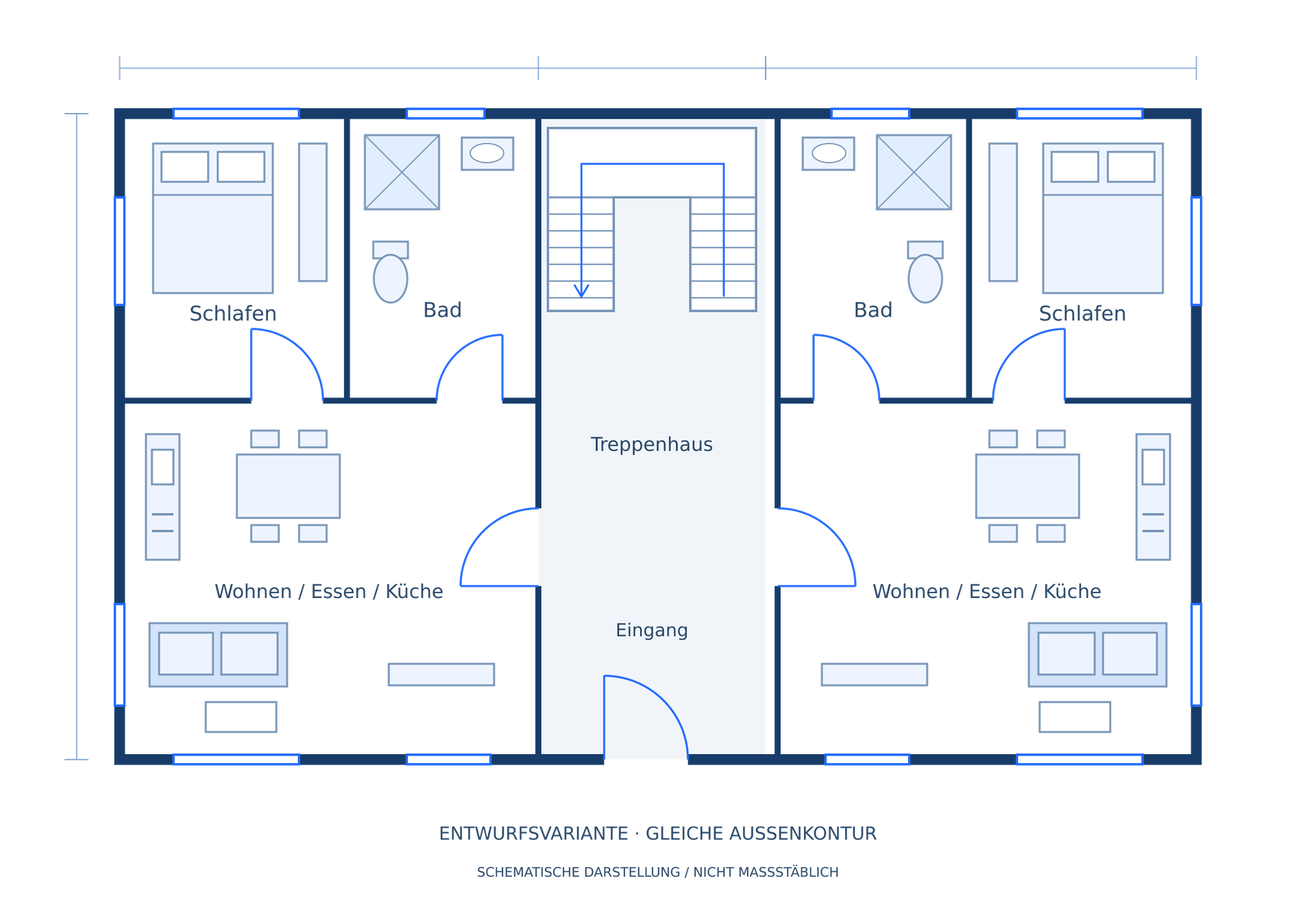 Schematische Darstellung der Planung